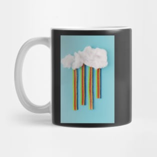 Photo illustration depicting clouds and rainfall Mug